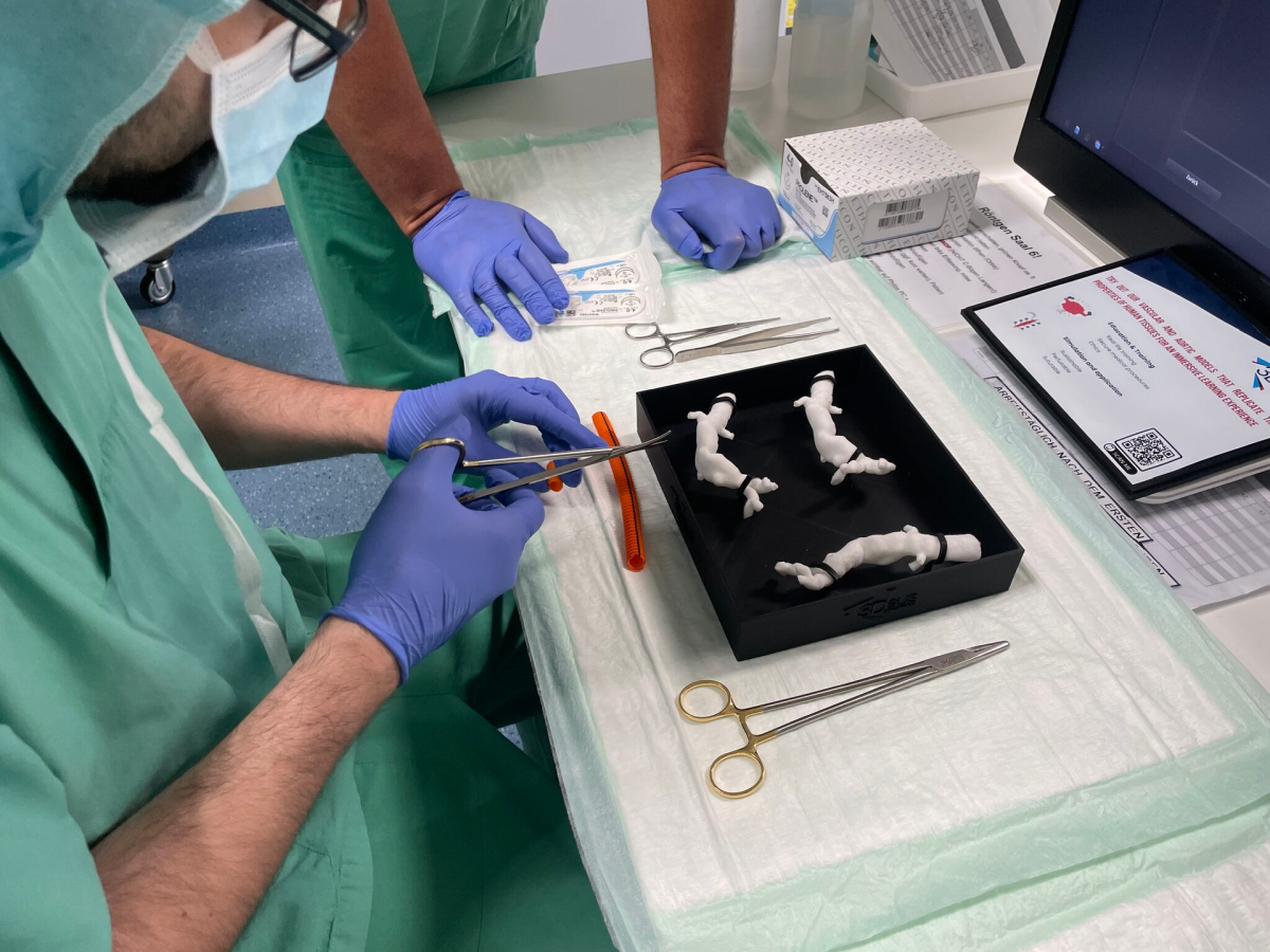 3D printed aorta in silicone